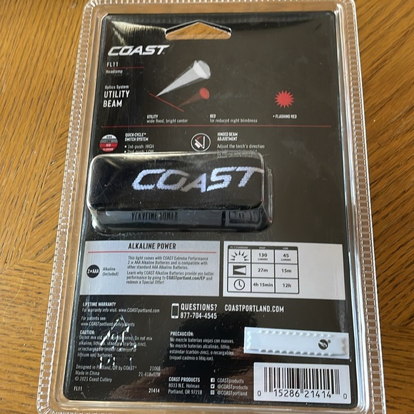 Coast Headlamp 130 Lumens 88 Foot Beam Distance NEW - Picture 2 of 2